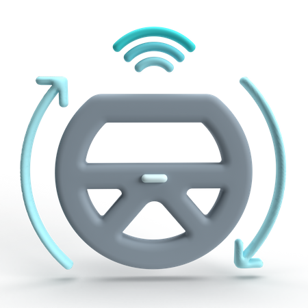 Autonomous Car  3D Icon