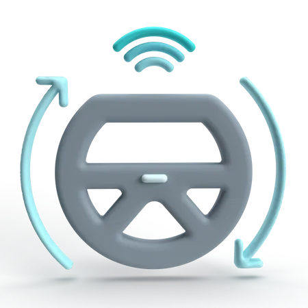 Autonomous Car  3D Icon