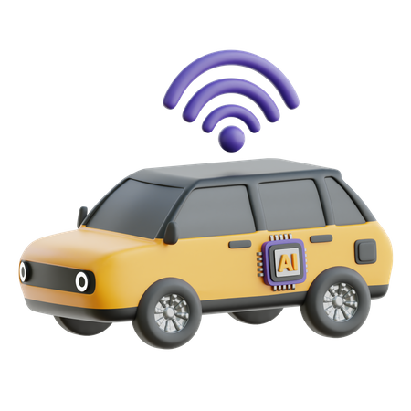 Autonomous Car  3D Icon