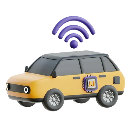 Autonomous Car  3D Icon