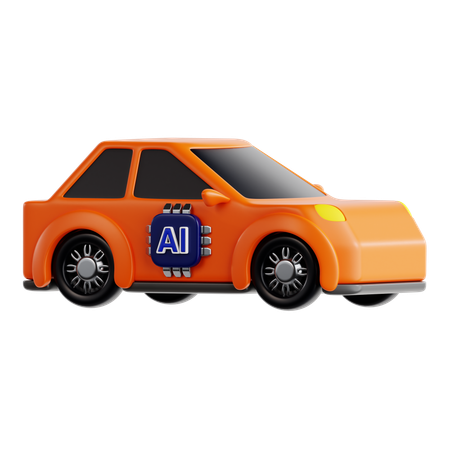 Autonomous Car  3D Icon