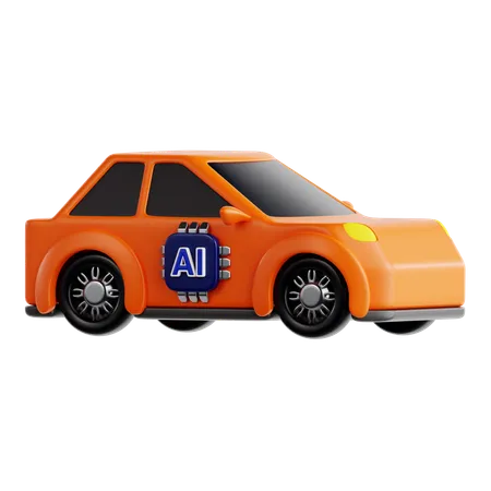 Autonomous Car  3D Icon