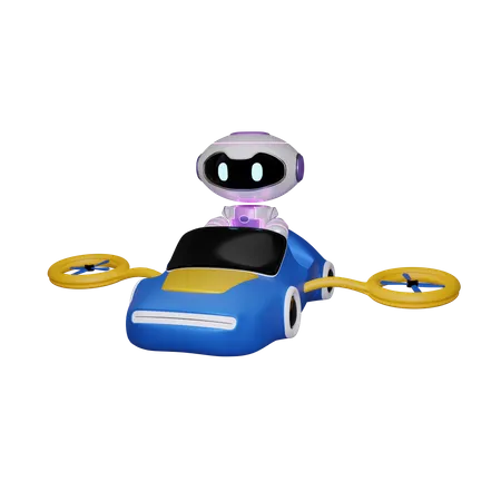 Autonomous Car  3D Icon