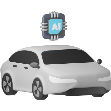 Autonomous Car  3D Icon