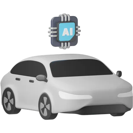 Autonomous Car  3D Icon