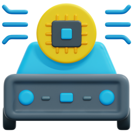 Autonomous Car  3D Icon