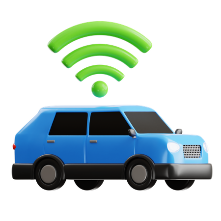 Autonomous Car  3D Icon