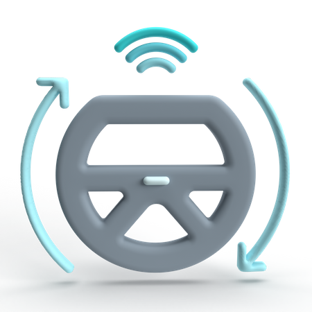 Autonomous Car  3D Icon