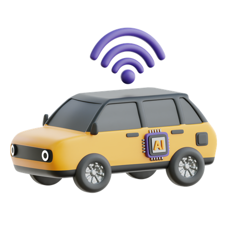 Autonomous Car  3D Icon