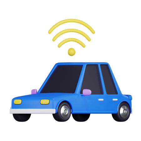 Autonomous Car  3D Icon