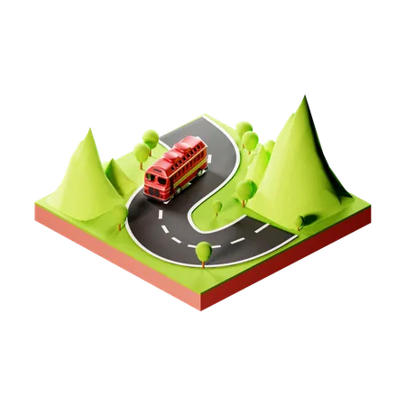 Carretera  3D Icon