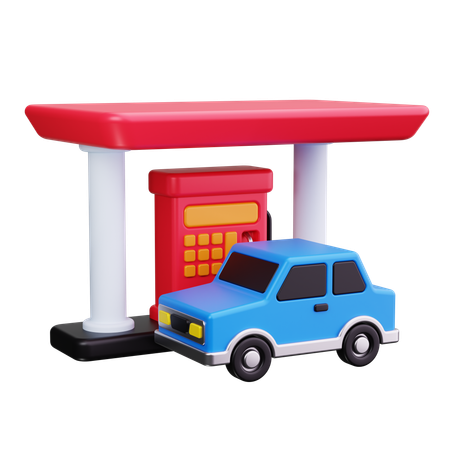 Autotankstelle  3D Icon