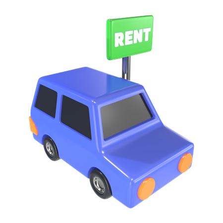Autovermietung  3D Icon