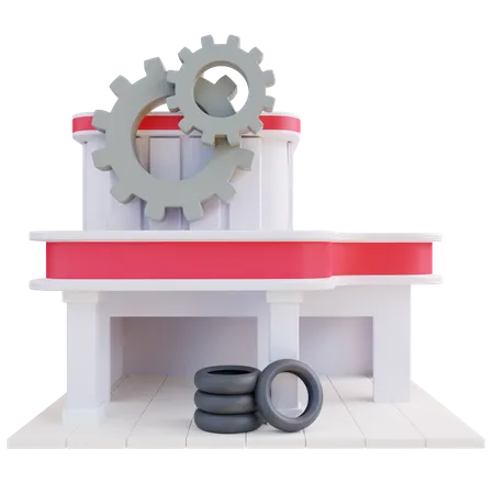 Autowerkstatt  3D Icon