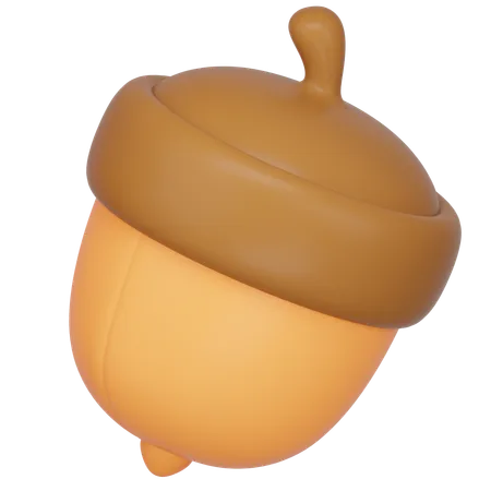 Autumn Acorn  3D Icon