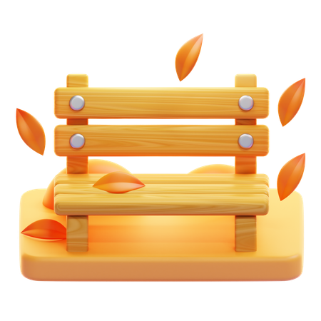 AUTUMN BENCH  3D Icon