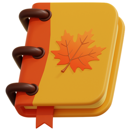 Autumn book  3D Icon