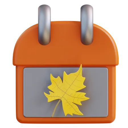 Autumn Calendar  3D Icon