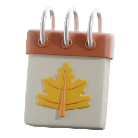 Autumn Calendar  3D Icon