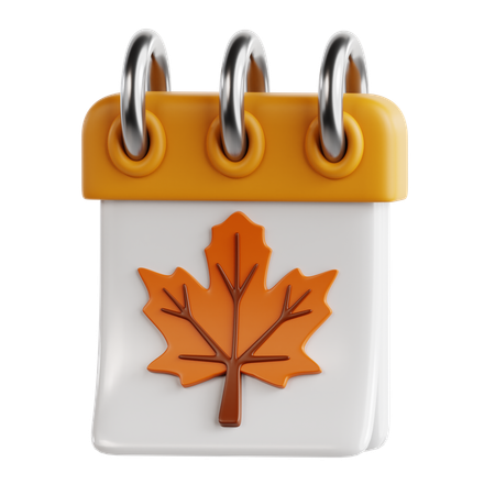 Autumn Calendar  3D Icon