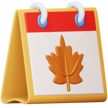 Autumn Calendar  3D Icon