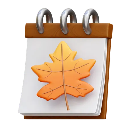 Autumn Calendar  3D Icon