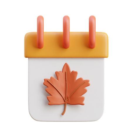 Autumn Calendar  3D Icon