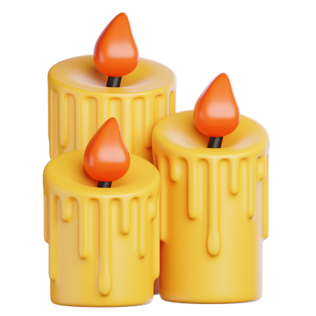 Autumn Candle  3D Icon