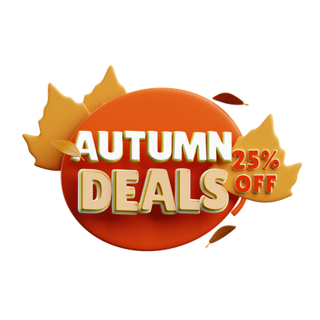 Autumn Deals  3D Icon