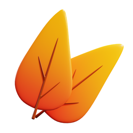 Autumn leaf  3D Icon