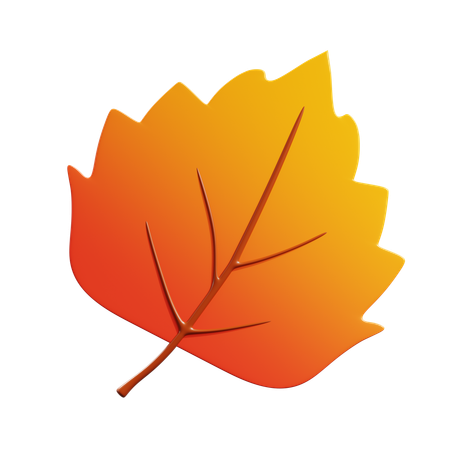 Autumn leaf  3D Icon