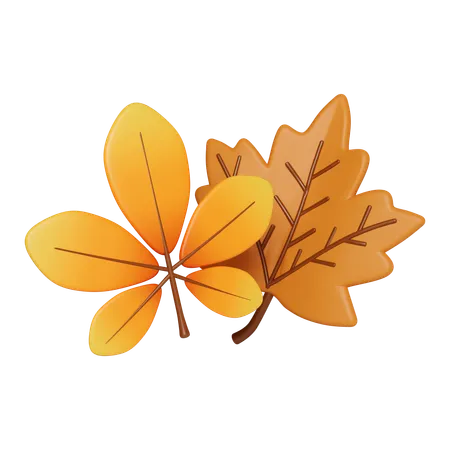 Autumn Leaf  3D Icon