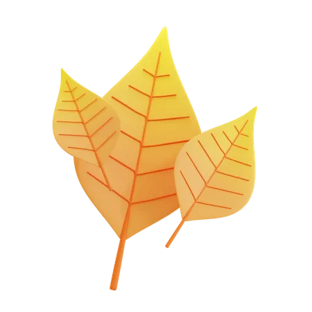 Autumn Leaf  3D Icon