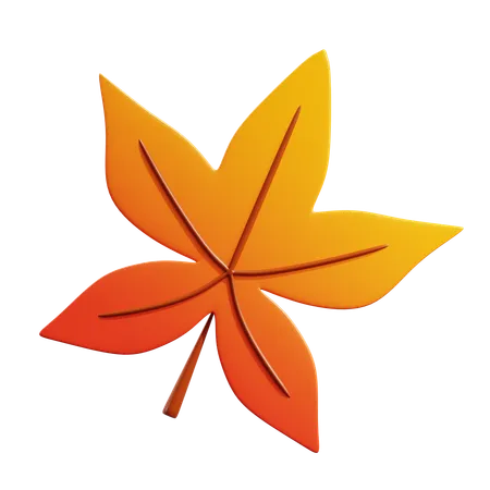 Autumn leaf  3D Icon