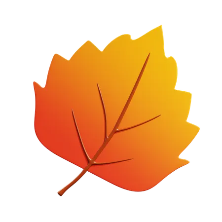 Autumn leaf  3D Icon