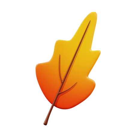 Autumn leaf  3D Icon