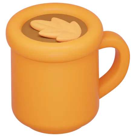 3 D Autumn Mug Icon 3D Icon