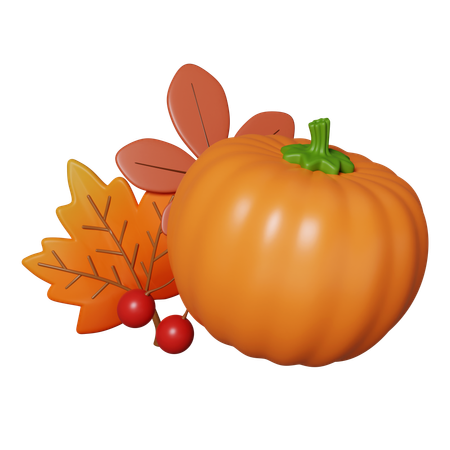 Autumn Pumpkin  3D Icon