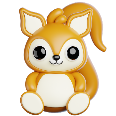 Autumn Squirrel  3D Icon