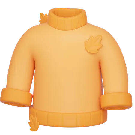 3 D Autumn Sweater Icon 3D Icon