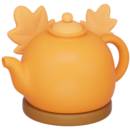 Autumn Teapot  3D Icon