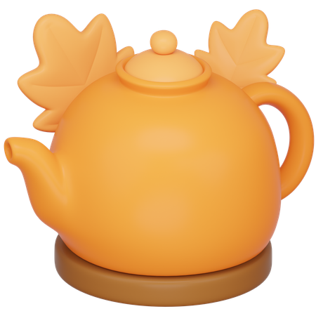 Autumn Teapot  3D Icon