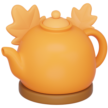 Autumn Teapot  3D Icon