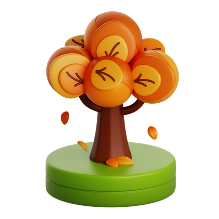 AUTUMN TREE  3D Icon