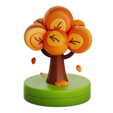 AUTUMN TREE  3D Icon