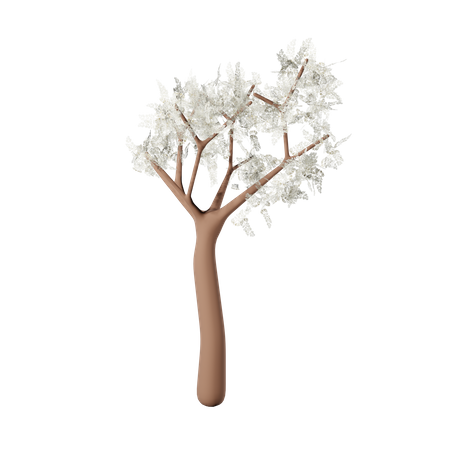 Autumn White Bush  3D Icon