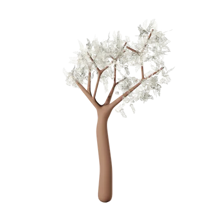 Autumn White Bush  3D Icon