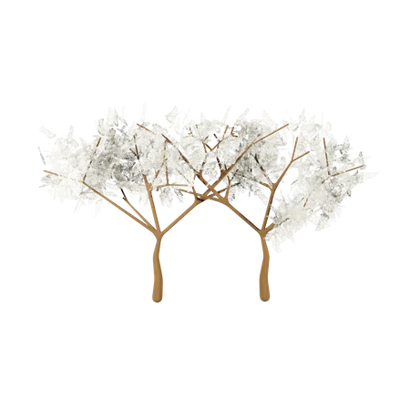 Autumn White Bush  3D Icon