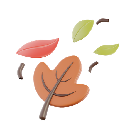 Autumn wind  3D Icon