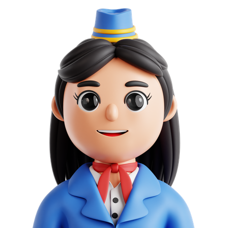 Auxiliar de vuelo  3D Icon